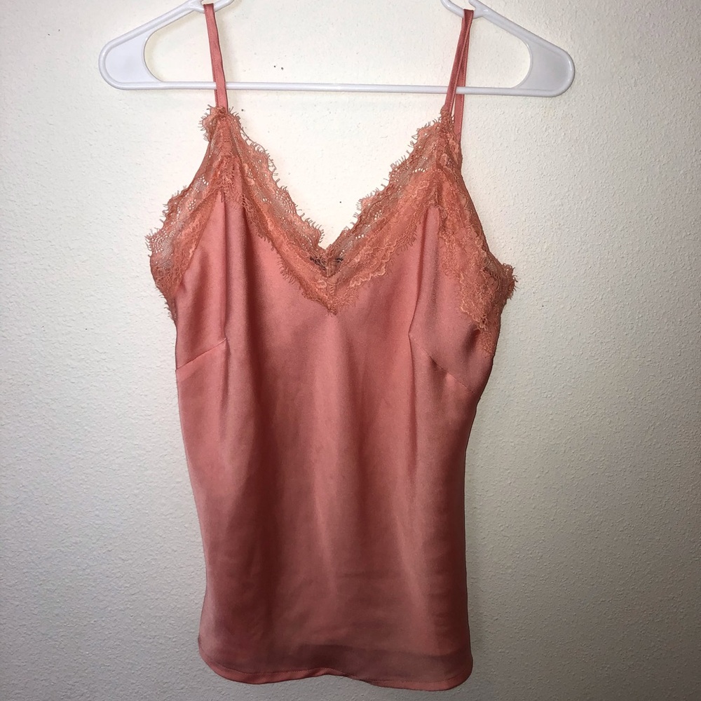 Pink Silk Lacey Cami